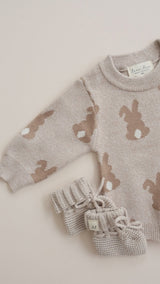 Luna + Luca Bunny Jacquard Romper