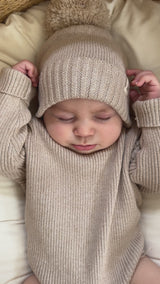 Baby Rib Bodysuit - Heather Beige