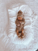 3 Little Crowns Textured Knit Romper - Coco