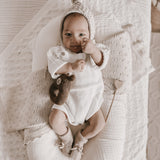 Luna + Luca Novelty Knit Romper - White
