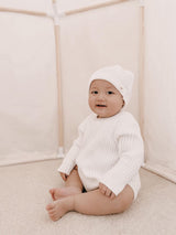 Luna + Luca Knotted Hat - White