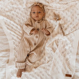 Little B's Chunky Rib Baby Jumpsuit - Honey Milk
