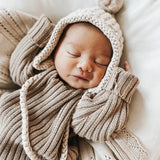 Luna + Luca Chunky Knit Bonnet - Beige