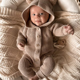 Little B's Classic Hoodie Jumpsuit - Cacao