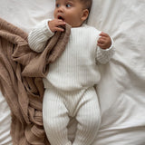 Chunky Rib Leggings - White