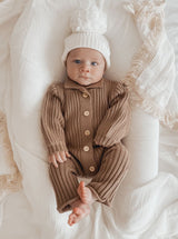 Collared Chunky Rib Lounge Suit - Acorn