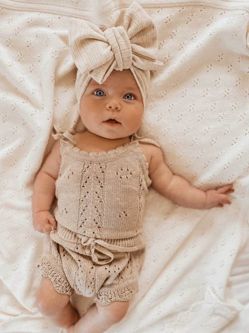 Little B's Vintage Knit Set - Oak