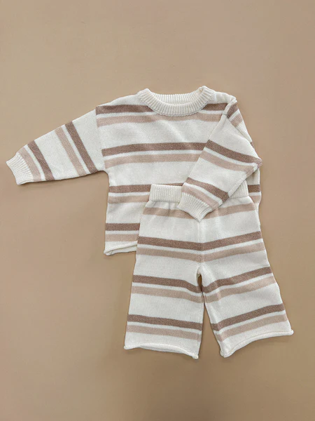 Ziggy Lou Pullover Sweater - Clay Stripes