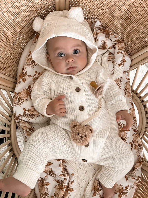 Little B's Classic Hoodie Jumpsuit - Milk