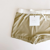 OAT CO Euro Style Swim Trunks - Khaki