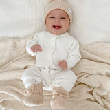 Ziggy Lou Classic Knit Romper - Milk
