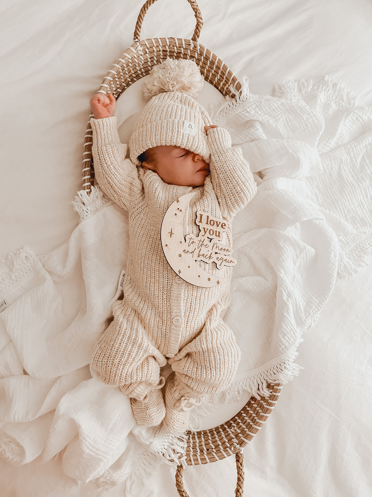 luna+luca つぶつぶ ロンパース 6-12m ニットロンパース OAT 6-12M – Luna + Luca