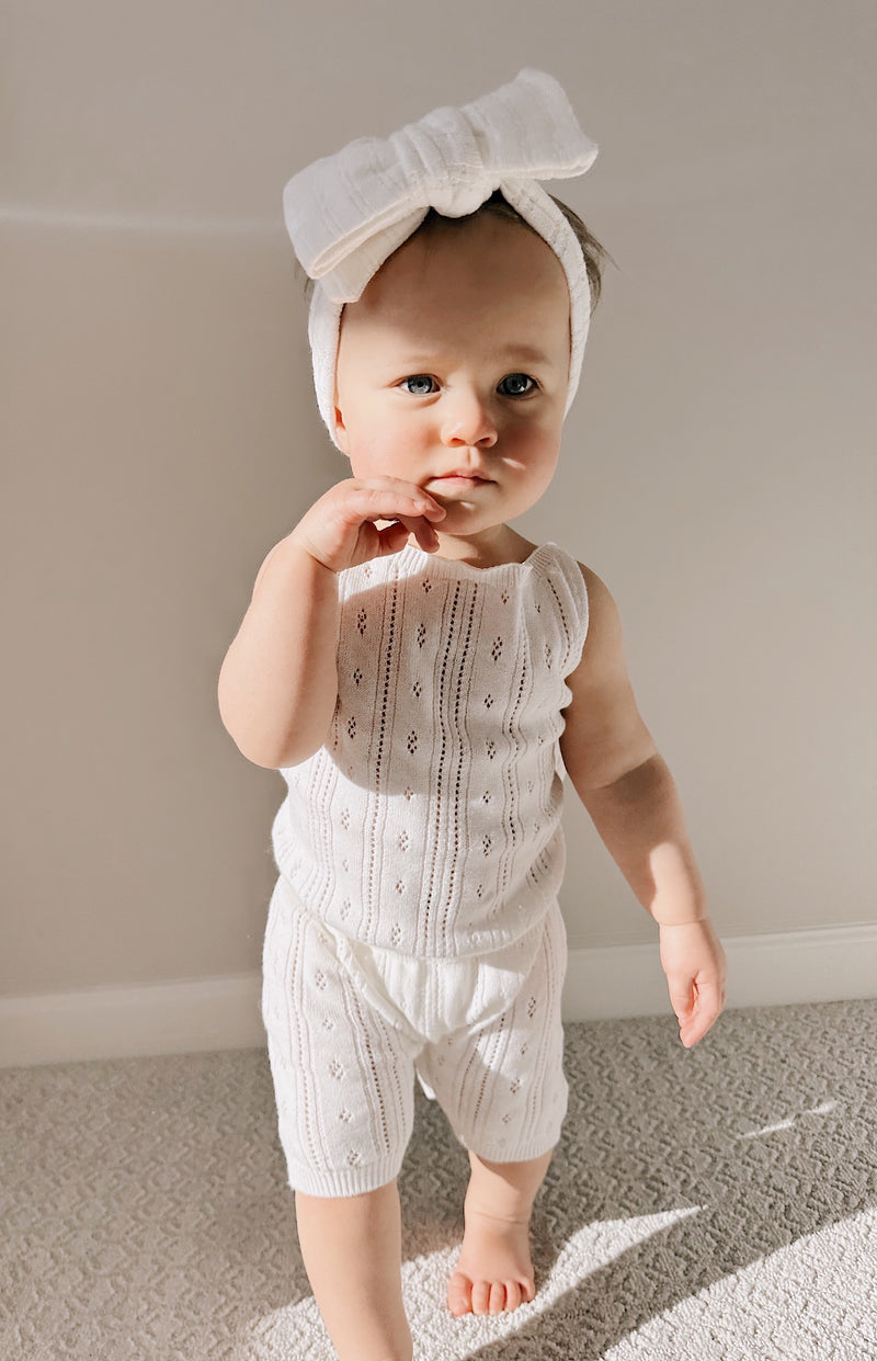 White Baby Girl Going Home Outfit Fall Ovol Drops Baby Ayalinggo