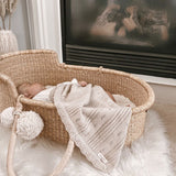 Pointelle Baby Blanket - Beige