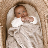 Pointelle Baby Blanket - Beige