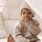 Chunky Rib Pullover - Beige