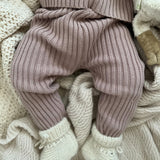 Chunky Rib Leggings - Dusty Petal
