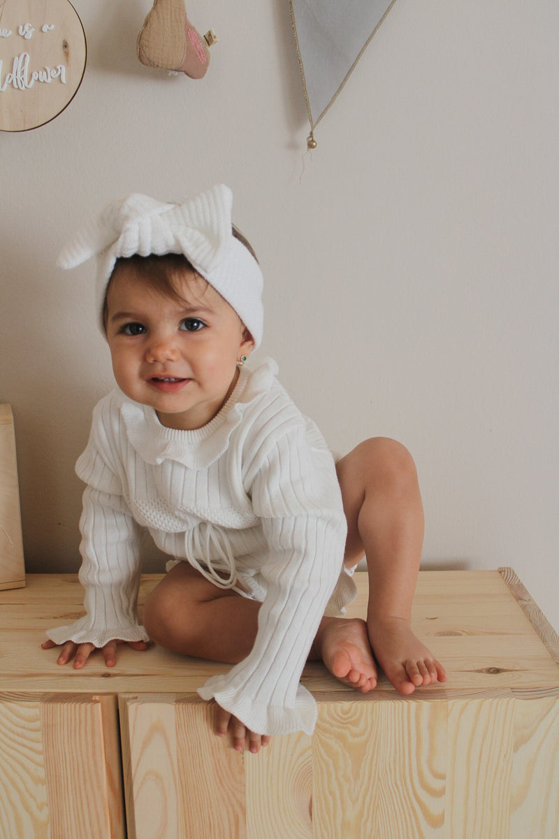 Ruffle Romper - White