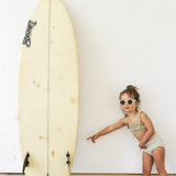OAT CO Smocked Bikini Top - Sand