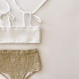 OAT CO High Waisted Bikini Bottoms - Sand