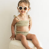 OAT CO High Waisted Bikini Bottoms - Sand