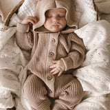 Little B's Classic Hoodie Jumpsuit - Cacao