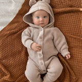 Little B's Classic Hoodie Jumpsuit - Cacao