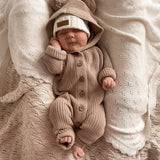 Little B's Classic Hoodie Jumpsuit - Cacao