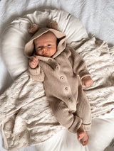 Little B's Classic Hoodie Jumpsuit - Cacao