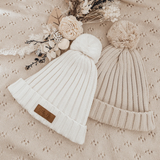 Little B's Ribbed Beanie - Milk