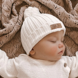 Little B's Ribbed Beanie - Milk