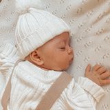 Little B's Ribbed Beanie - Milk
