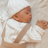 Little B's Ribbed Beanie - Milk