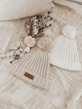 Little B's Ribbed Beanie - Honey Milk